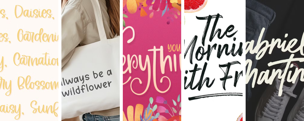 Bloom + Brush Script Fonts - Spring Fonts