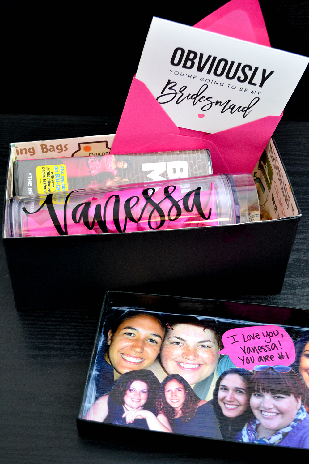I loved the idea of a keepsake that I could gift to my friends to go alongside my important question, will you be my bridesmaid. These bridesmaid boxes are personalized to each, beautiful, and very affordable. Everything is DIY and can be put together in an afternoon for your bridal party. This bridesmaid proposal box was a great way of asking my friends to be in my bride tribe!