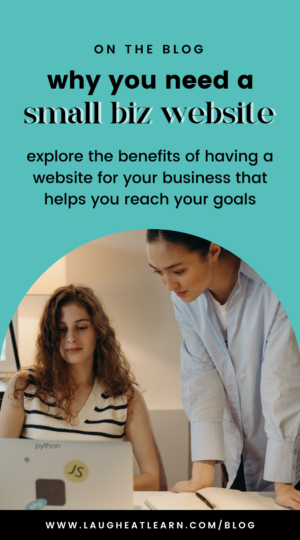 An image that says why you need a small business website