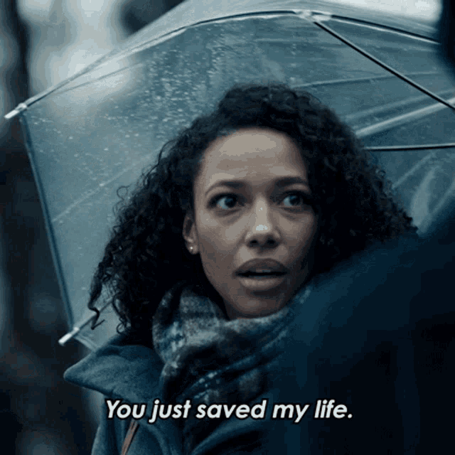 GIF saying "you just saved my life"