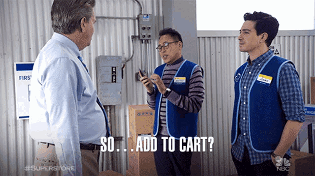 GIF that says, "So...add to cart?"