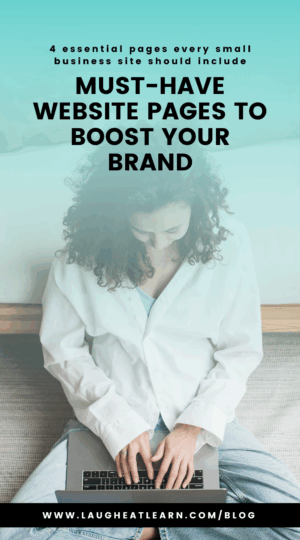A pin that says, "Must have website pages to boost your brand."