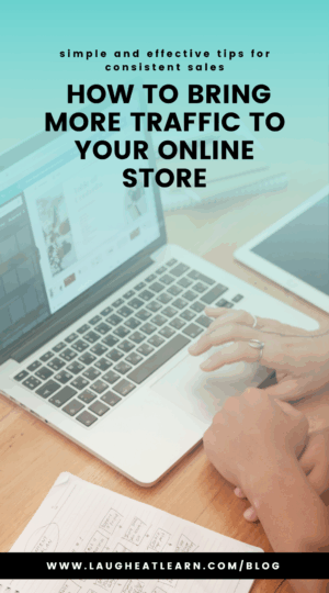 Pin that says, "How to bring more traffic to your online store."