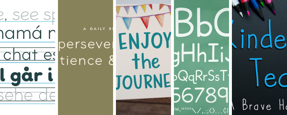 Kid friendly fonts for worksheets and resources