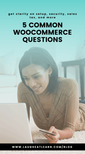 Pin that says, "5 Common WooCommerce Questions".