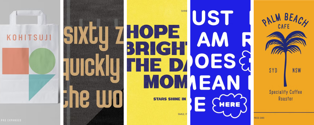 Bold and modern trendy fonts
