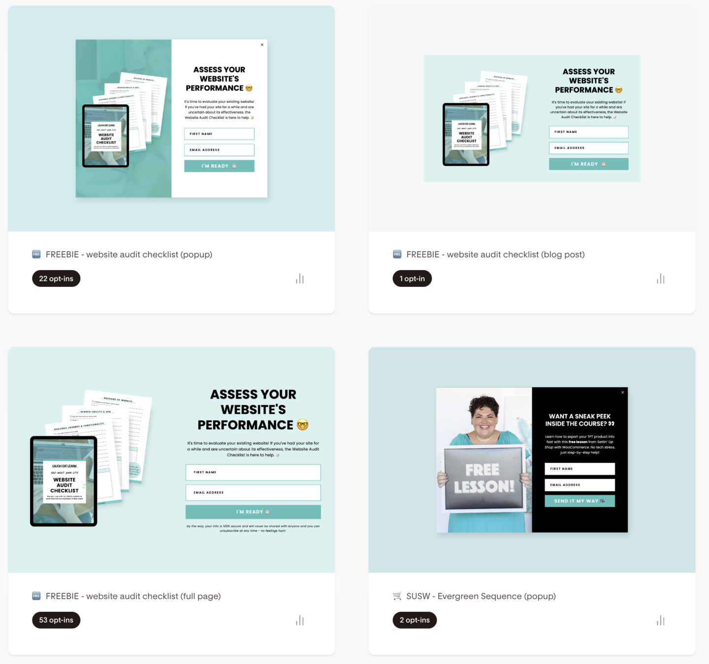 Example of flodesk forms you can create