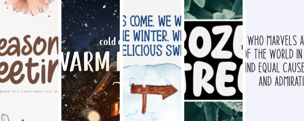 Handwritten winter fonts